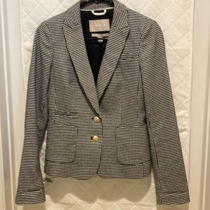 Banana Republic black and white houndstooth blazer
